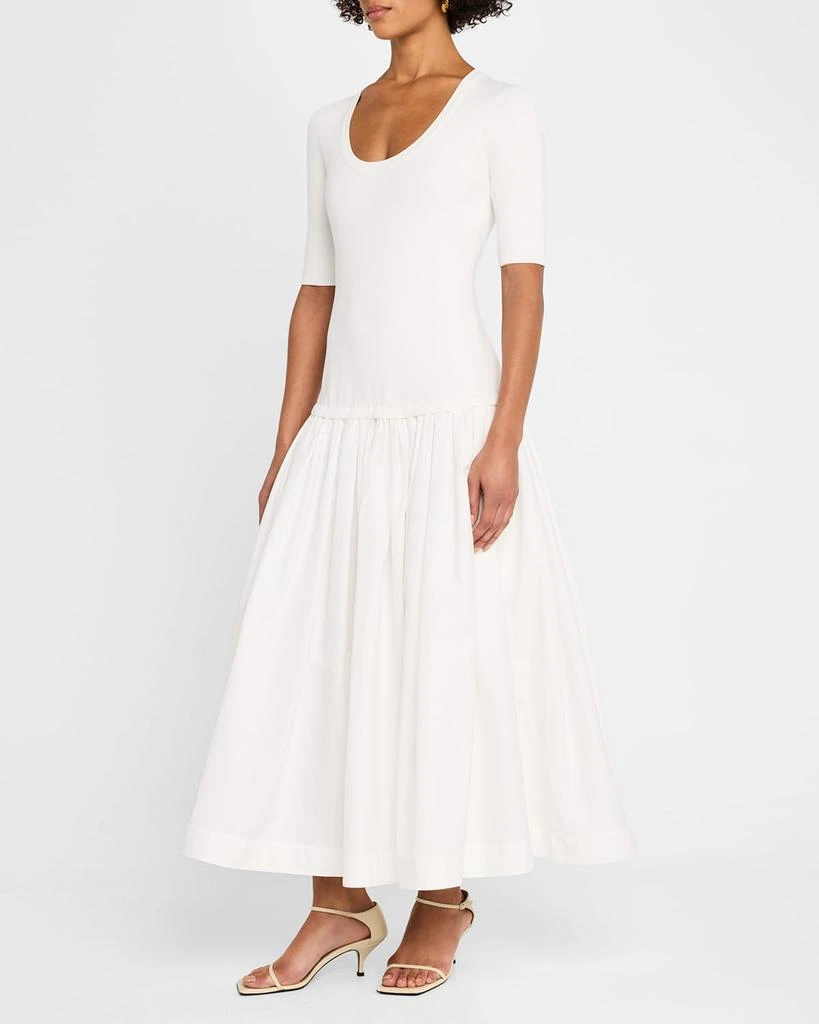 SIMKHAI Patton Drop-Waist Midi Dress 4