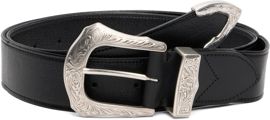 Toga Pulla Black Buckle Wide Belt