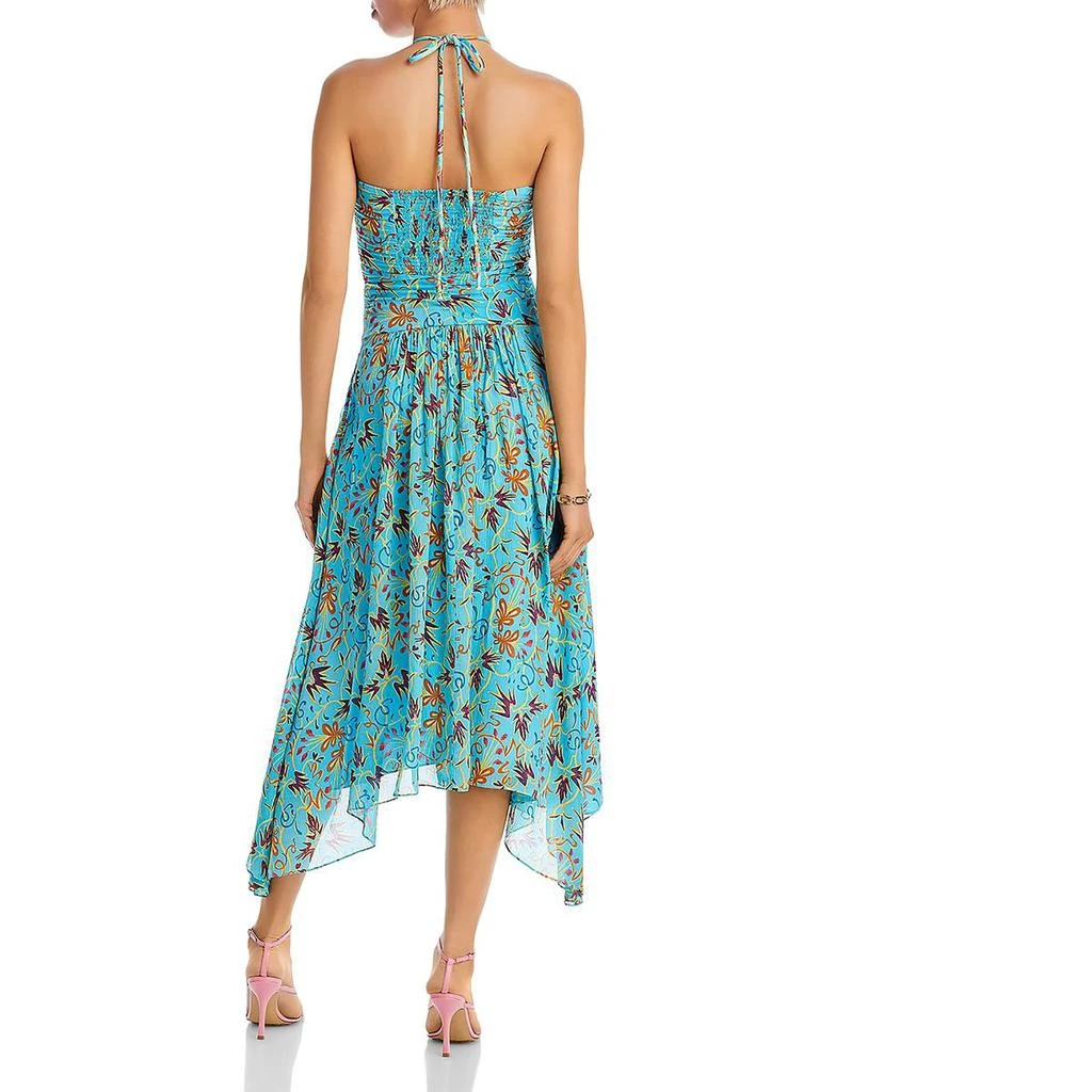 A.L.C. Womens Handkerchief Hem Midi Halter Dress 2