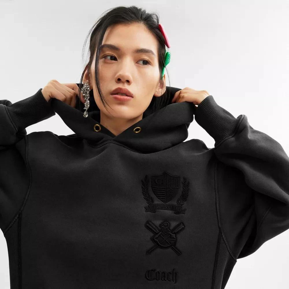 Coach Signature Crest Hoodie Dress In Organic Cotton 4