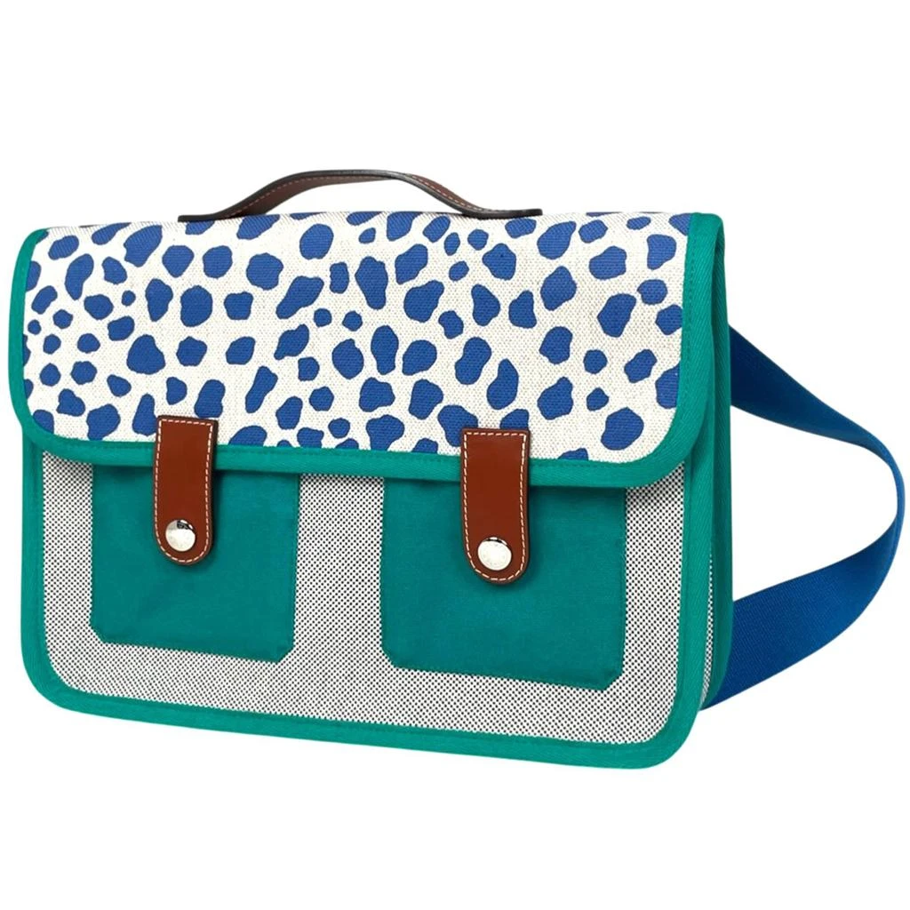 Hermes blue  Toile H Leather Backpack (Pre-Owned)