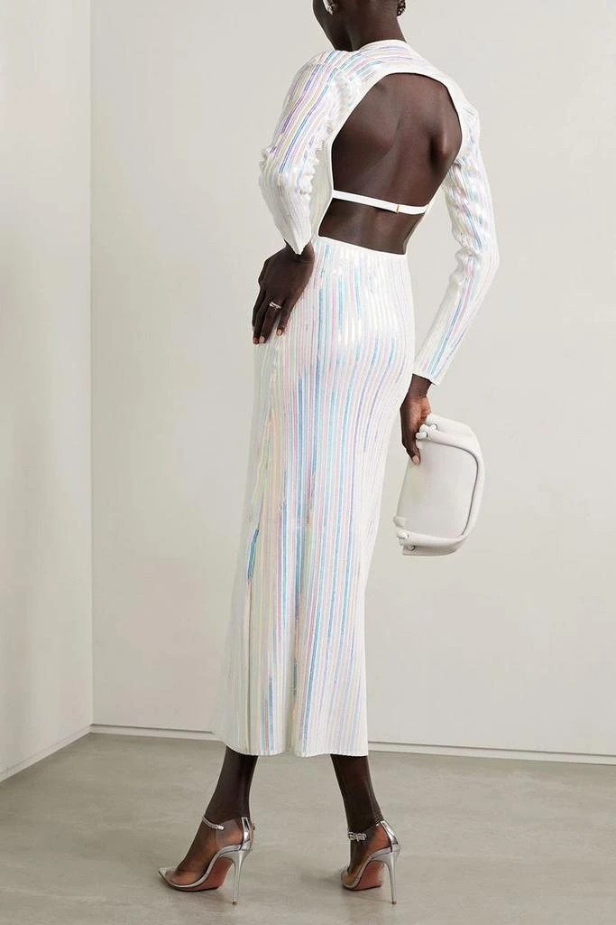 knit maxi dress sandro SANDRO Zade chevron-knit maxi dress main image 1