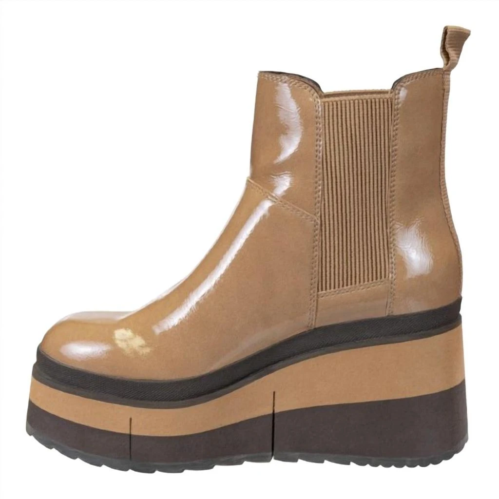 Naked Feet Women's Chelsea Platform Boots In Beige 3