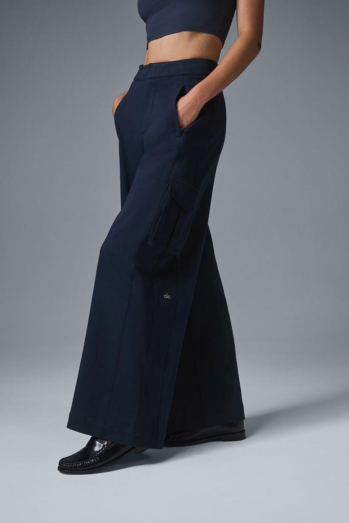 Alo Show Off Cargo Wide Leg Trouser - Navy
