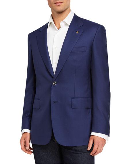 Stefano Ricci Men's Solid Wool Blazer w/ Palladium Buttons