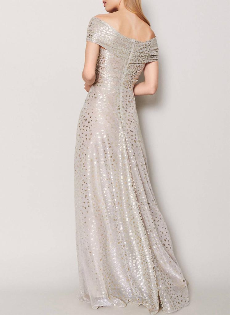 Talbot Runhof Talbot Runhof - Metallic Degrade Voile Gown