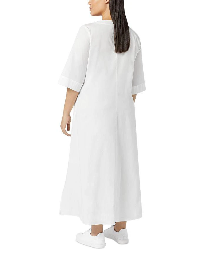 Marina Rinaldi Uscita Opossum Embroidered Split V Neck Dress 2