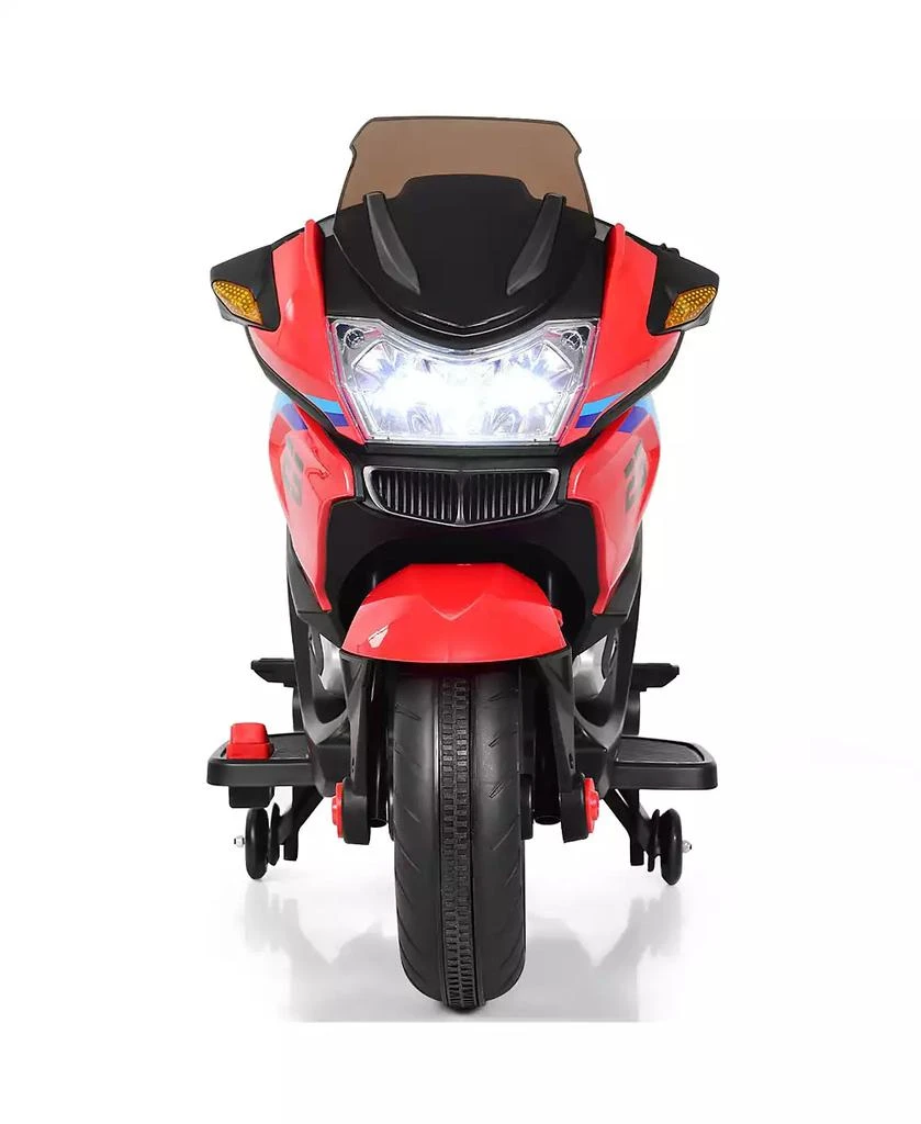 Costway 12V Kids Ride On Motorcycle Electric Motor Bike w/ Training Wheels 
Light 6