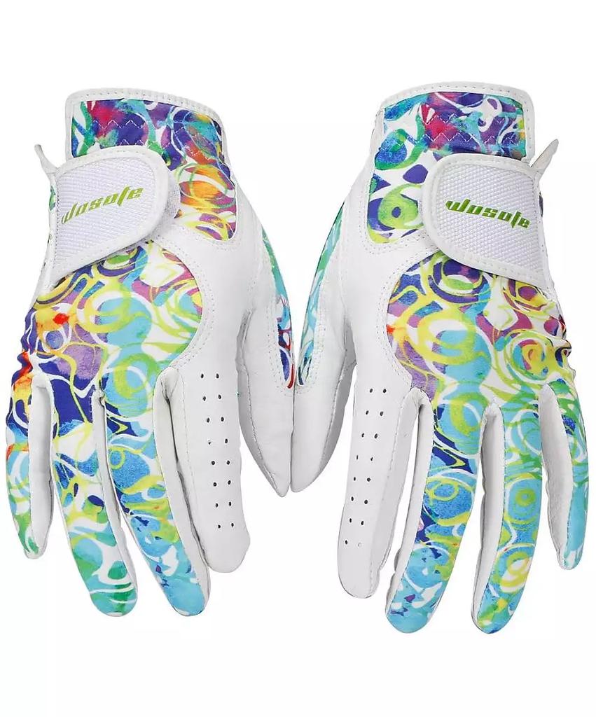 Wosofe Golf Gloves for Women Ladies Soft Leather Accessories Breathable for Non Slip Gloves 1 Pair