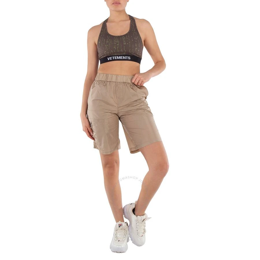 Vetements Green Code Print Sports Bra 3