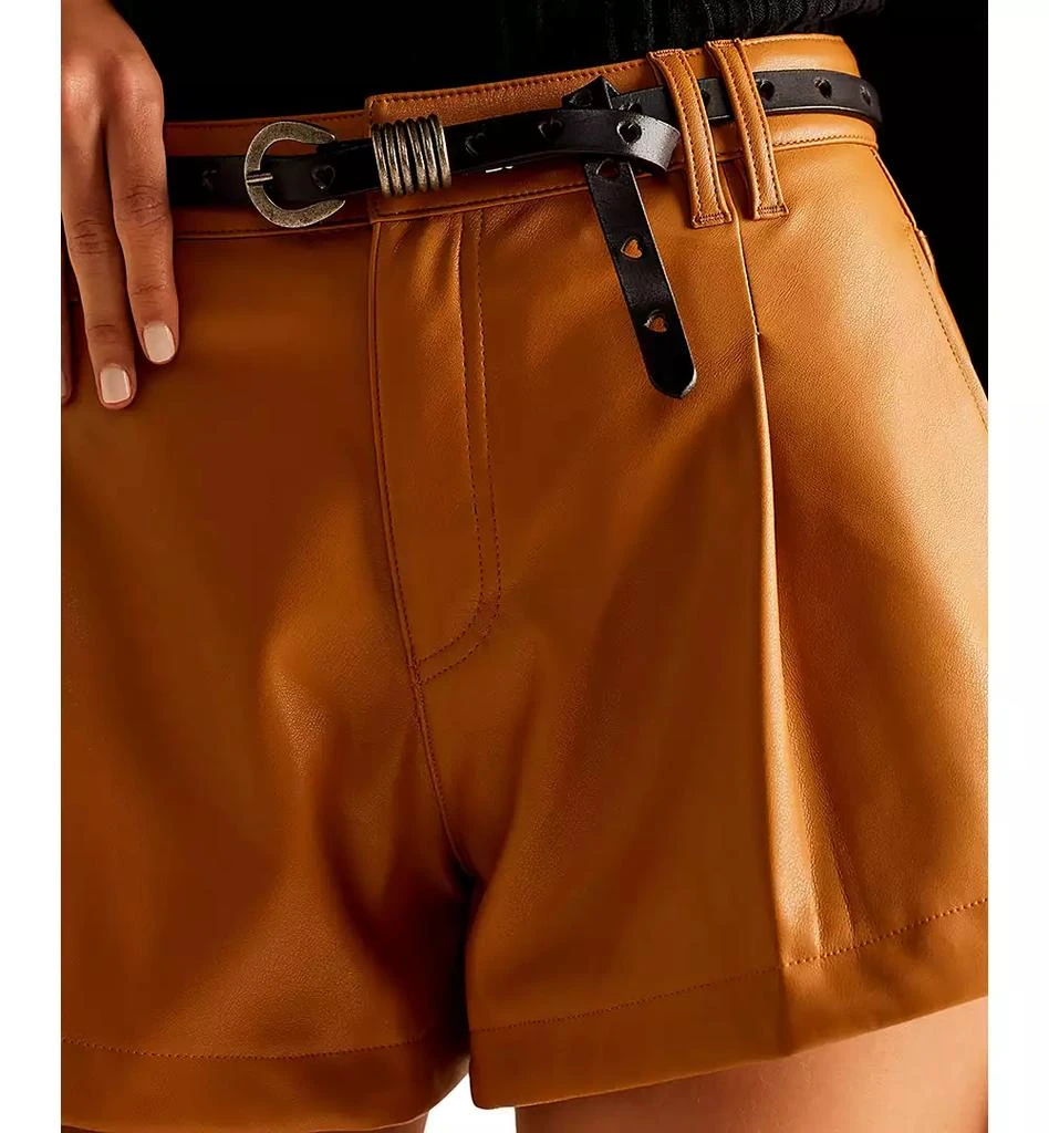 Free People Women's Free Reign Faux-Leather Shorts 4