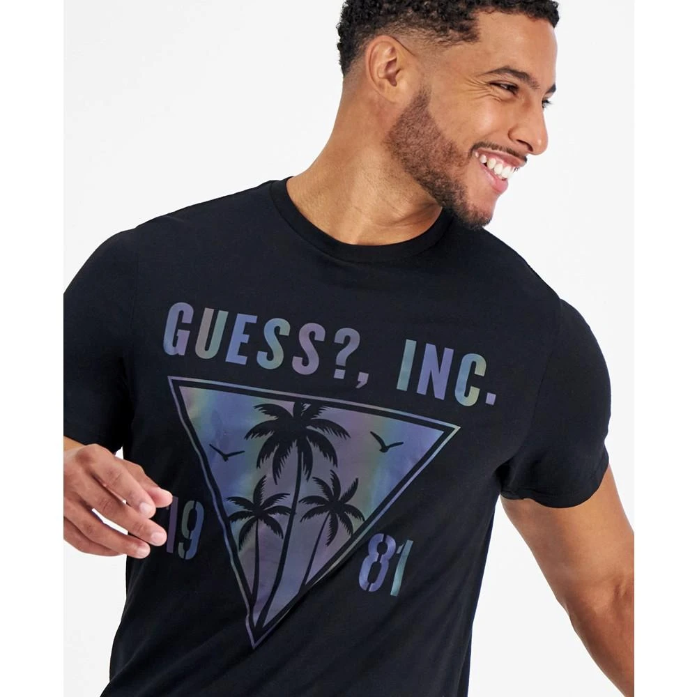 GUESS Men's Palm Tree Logo Graphic T-Shirt 3