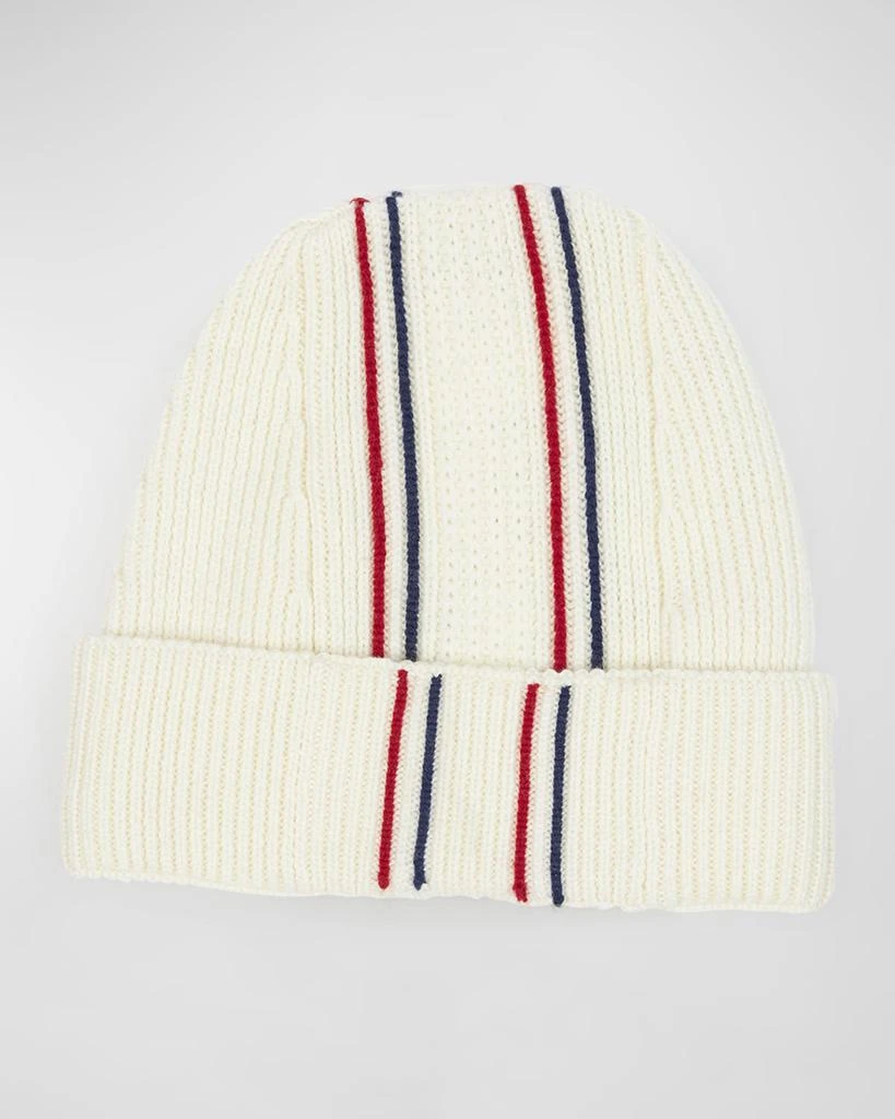 Moncler Men's Ribbed Beanie with Tipping 2