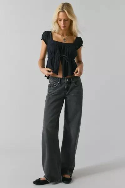 Kimchi Blue Kimchi Blue Lulu Lace-Trim Babydoll Flyaway Blouse 3