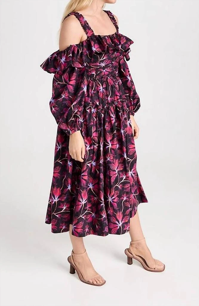 Ulla Johnson Ulla Johnson - Caprice Ruffled Floral Print Midi Dress 3