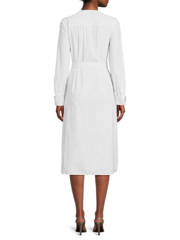 Theory Easy Striped Belted Shirtdress 2