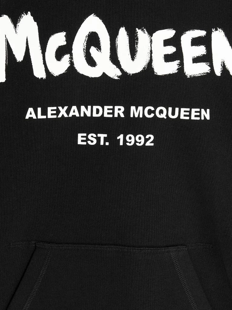 Alexander McQueen Alexander McQueen Logo Printed Drawstring Hoodie 4