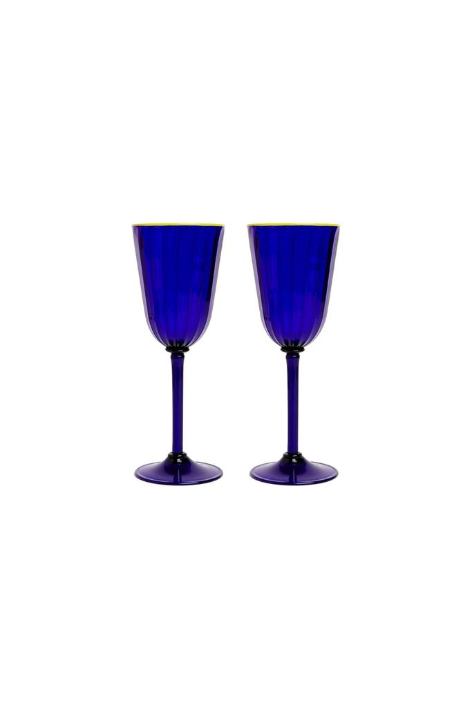 LA DOUBLE J La Doublej - Rainbow Wine Glasses Set of Two