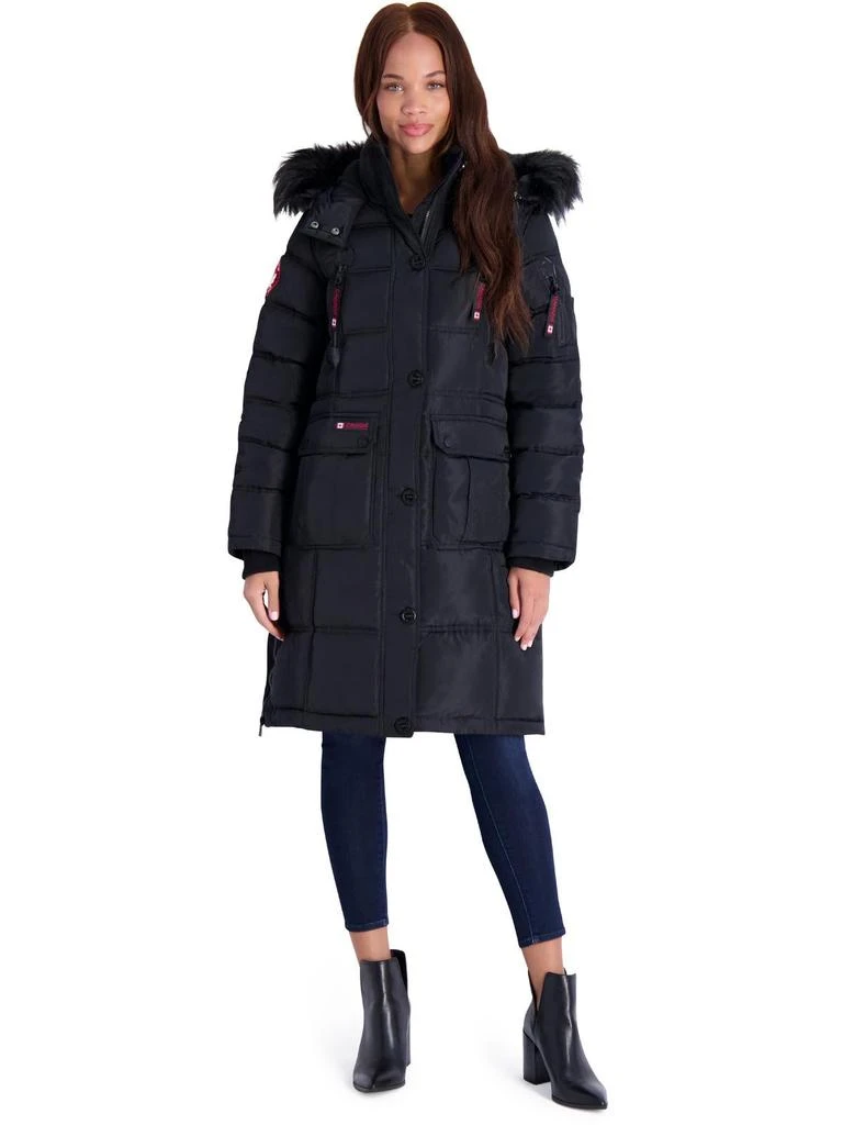 Canada Weather Gear Womens Faux Fur Heavyweight Puffer Coat 10