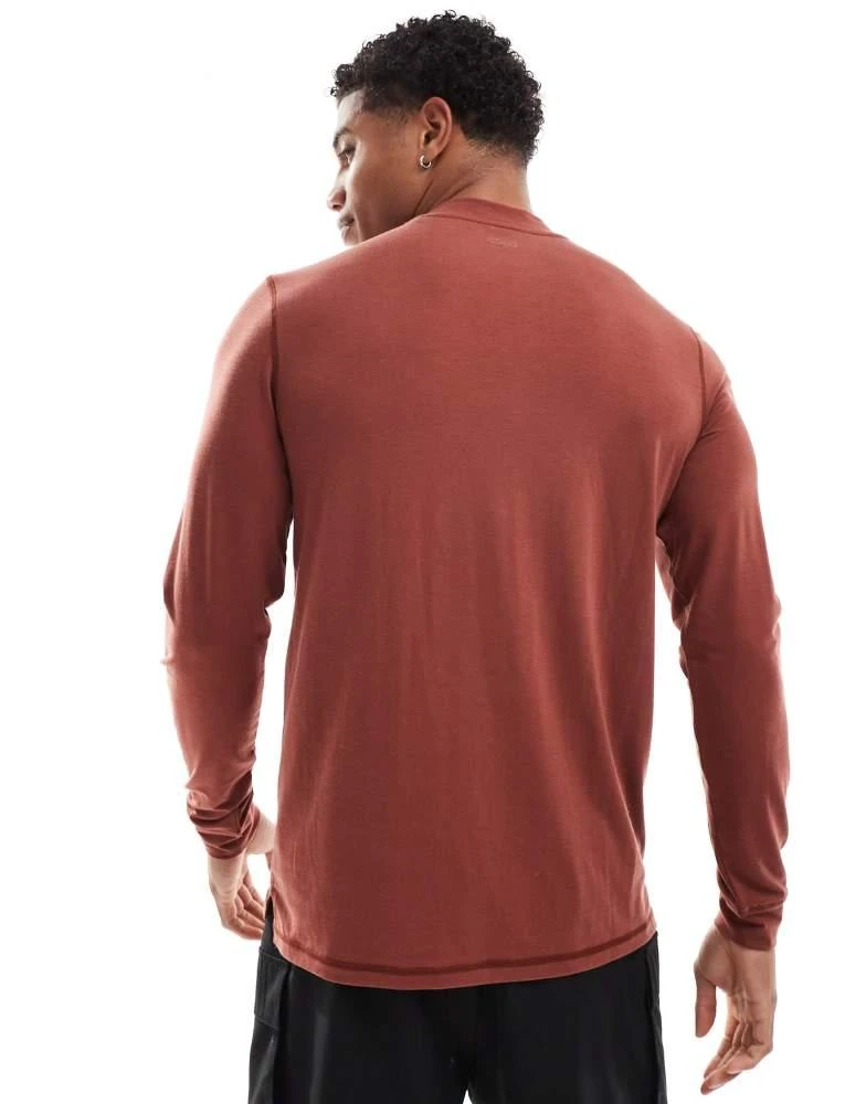 ASOS 4505 Icon performance jersey quick dry long sleeve training top in rust 3