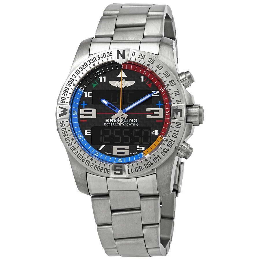 BREITLING Exospace Perpetual Calender Chronograph Chronometer Black Carbon Fiber Dial Men's Watch EB5512221B1E1 1