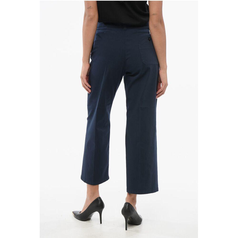DEPARTMENT 5 Solid Color Stretch Cotton Pants with Belt Women's Loops