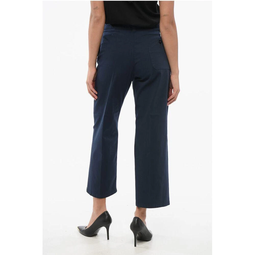 DEPARTMENT 5 Solid Color Stretch Cotton Pants with Belt Women's Loops 2