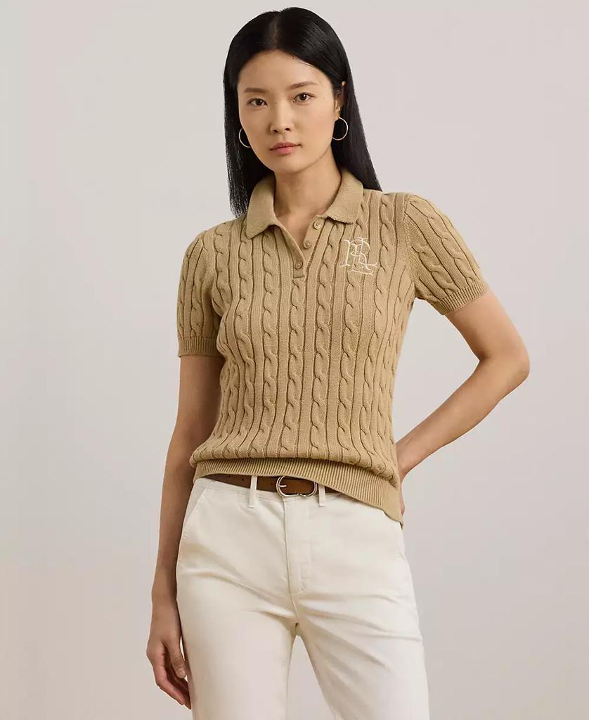 Ralph Lauren Women's Cable-Knit Polo Shirt