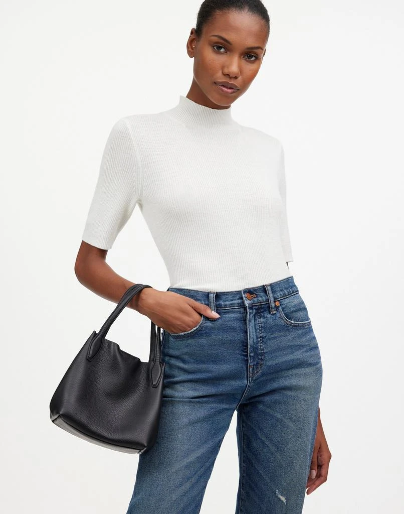 Madewell The Mini Shopper Tote in Soft Grain Pebbled Leather 4