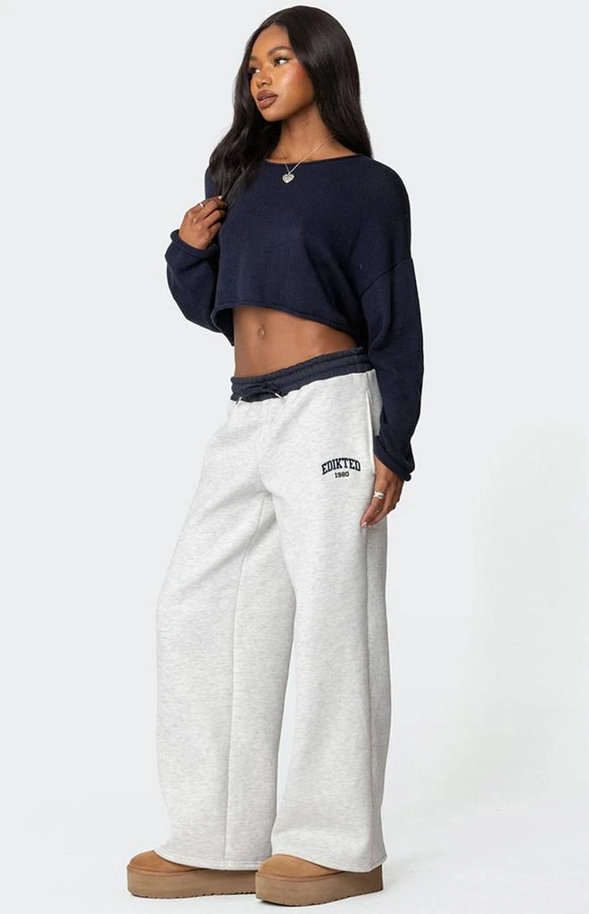 Edikted Edikted Contrast Embroidered Sweatpants 3