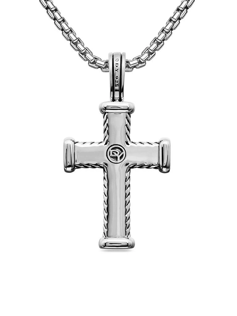 David Yurman Chevron Cross Pendant in Sterling Silver 5