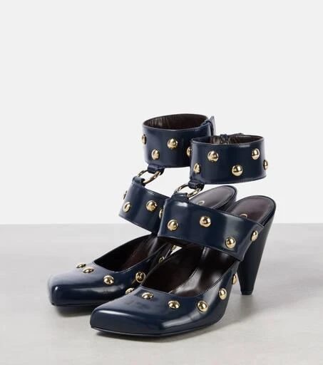 Chloé Jade studded leather pumps 4
