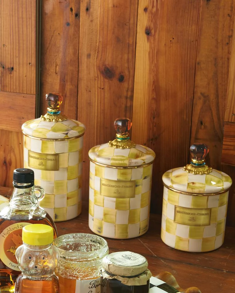 MacKenzie-Childs Parchment Check Medium Canister 2