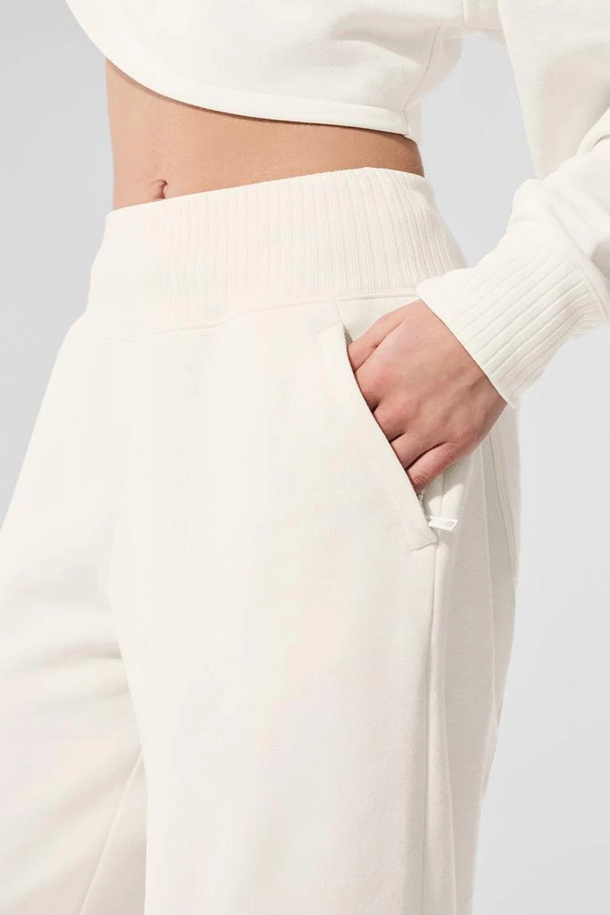 Alo Serenity Wide Leg Sweatpant - Ivory 4