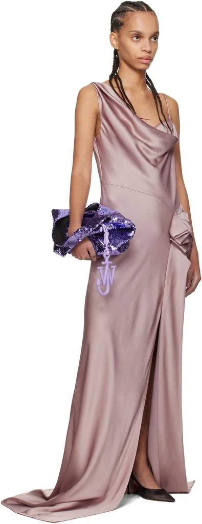 JW Anderson Purple Mini Sequin Shopper Bag 4
