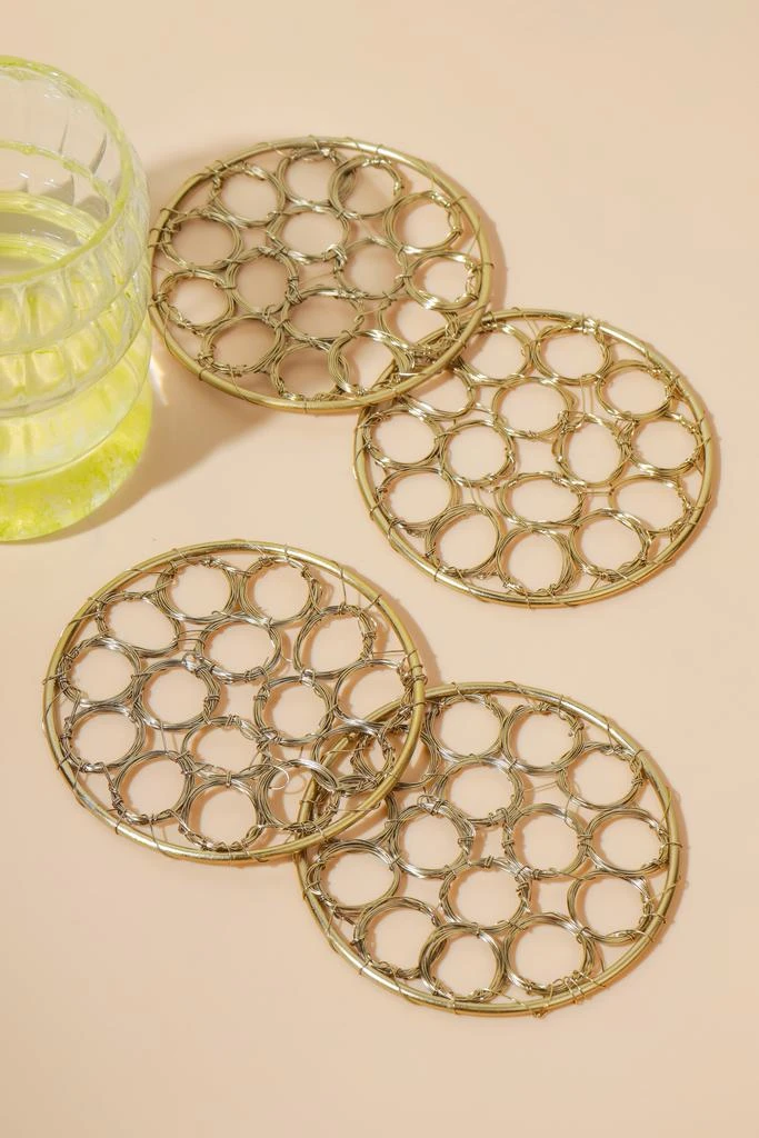 Tiramisu Catenary Sculptural Ring Coasters – Set of 4 2