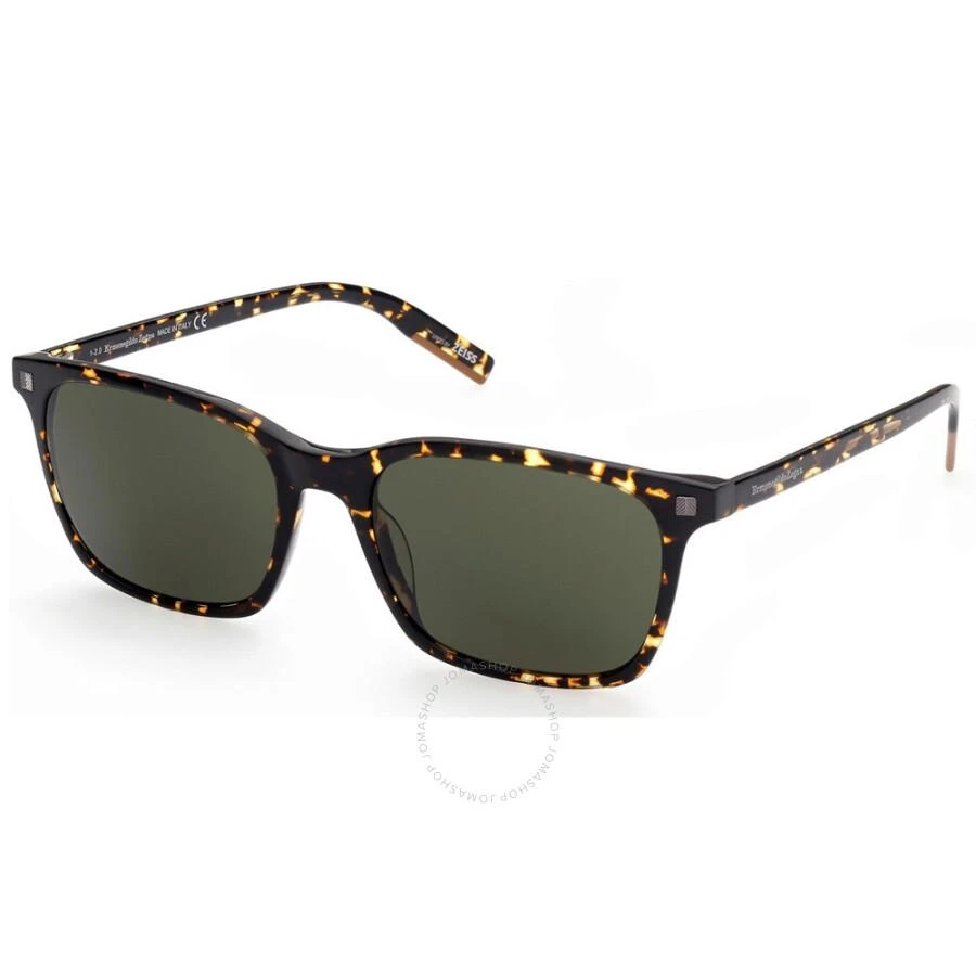 Ermenegildo Zegna Green Rectangular Men's Sunglasses EZ0181 52N 57 1