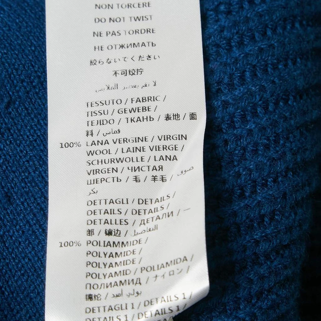 Stella McCartney Stella McCartney Blue Rib Knit Asymmetrical Button Oversized Sweater M 6