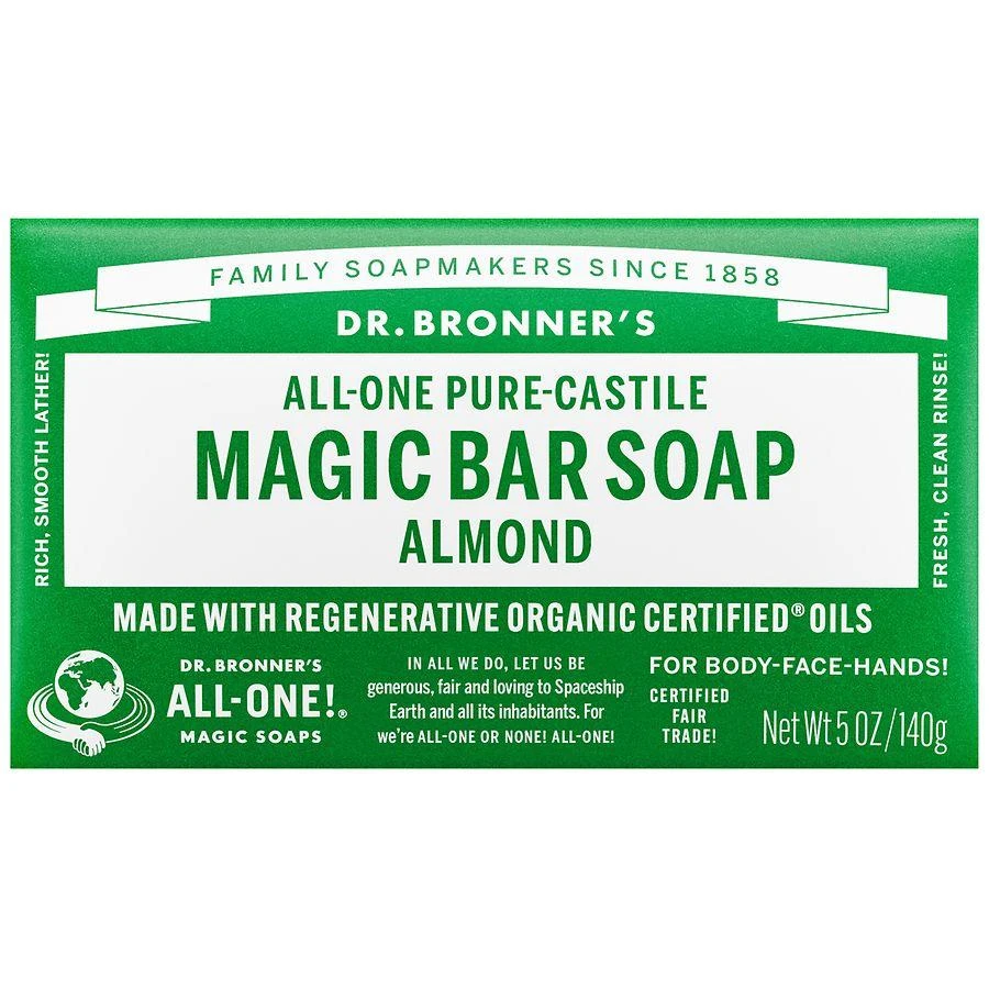 Dr. Bronner
s All-One Pure-Castile Magic Bar Soap Almond