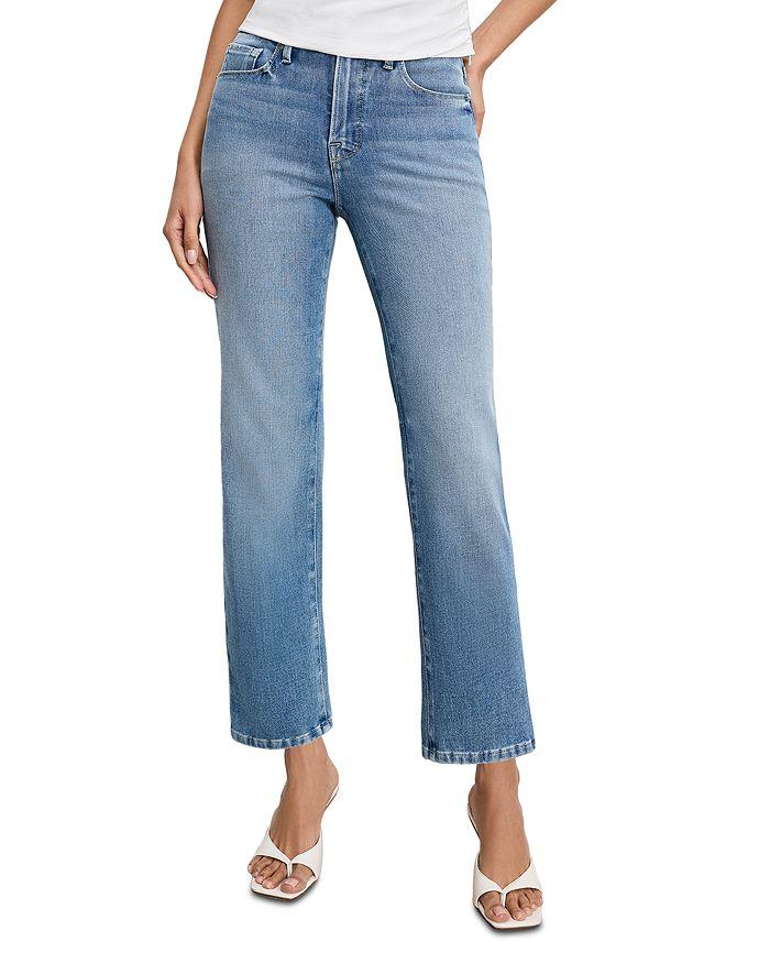 Good American Soft Tech Good Legs Straight Jeans Indigo1012