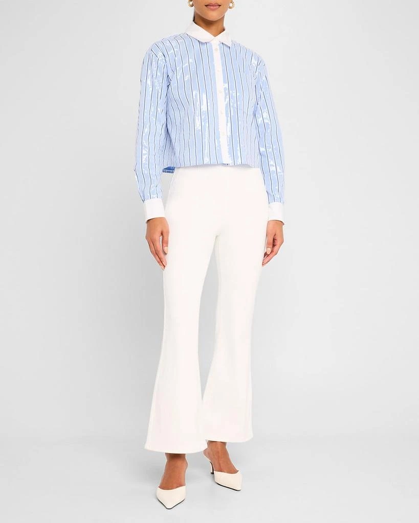 VERONICA BEARD Maia Stripe Sequined Shirt 2