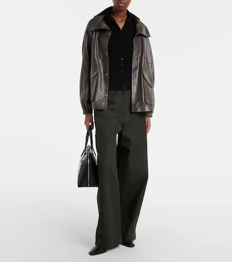 Nour Hammour Anorak leather jacket 6