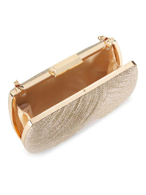 La Regale Glitter Pleated Clutch 3