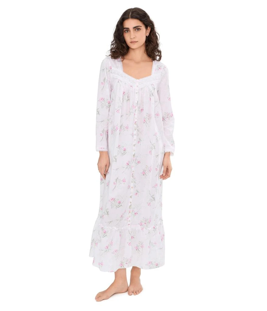 Eileen West Cotton Lawn Long Sleeve Button Front Robe