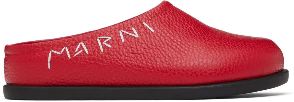 Marni Kids Red Fussbett Sabot Mules