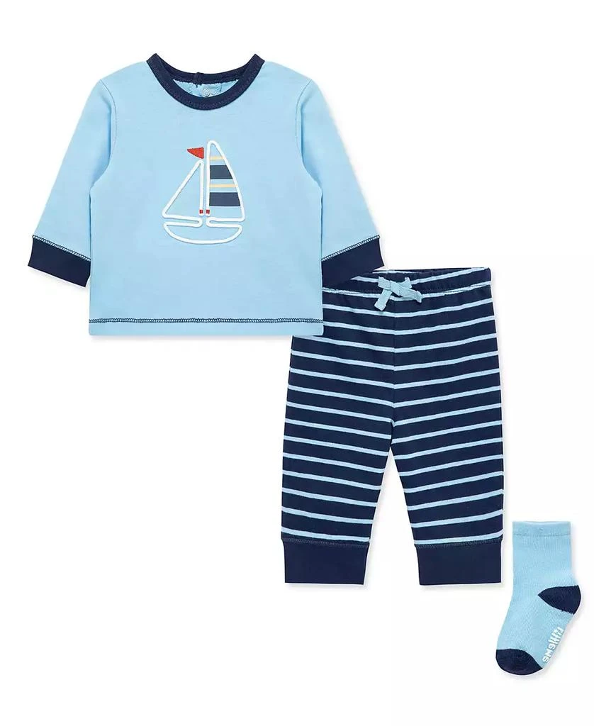 Little Me Baby Boys
Sailboat Printed Top, Joggers and Socks, 3-Piece Set
