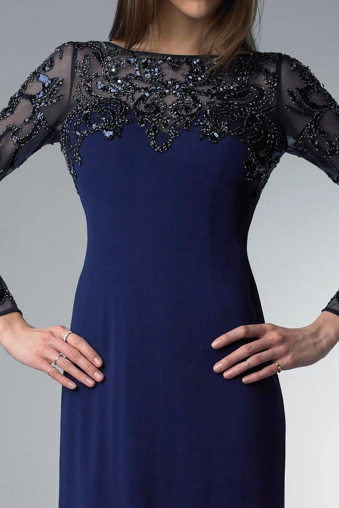 Basix Black Label Basix Long Sleeve Beaded Gown 3