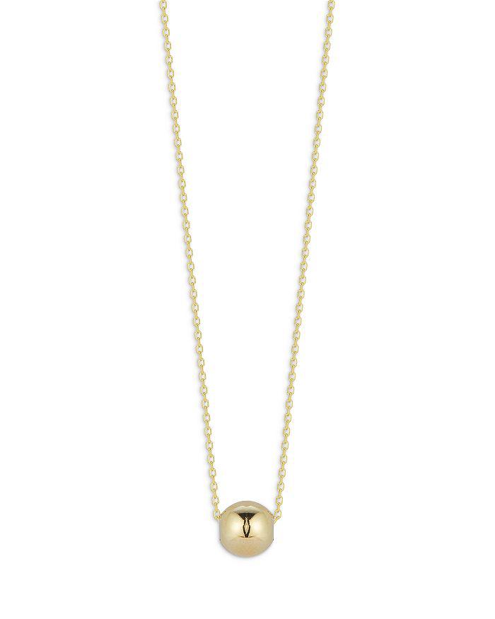Alberto Amati 14K Yellow Gold Small Polished Ball Pendant Necklace, 16"