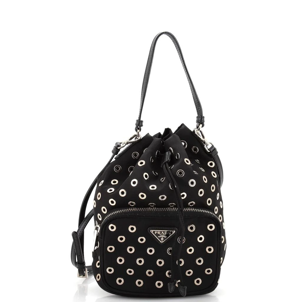 Prada Grommet Drawstring Bucket Bag Tessuto Medium 1