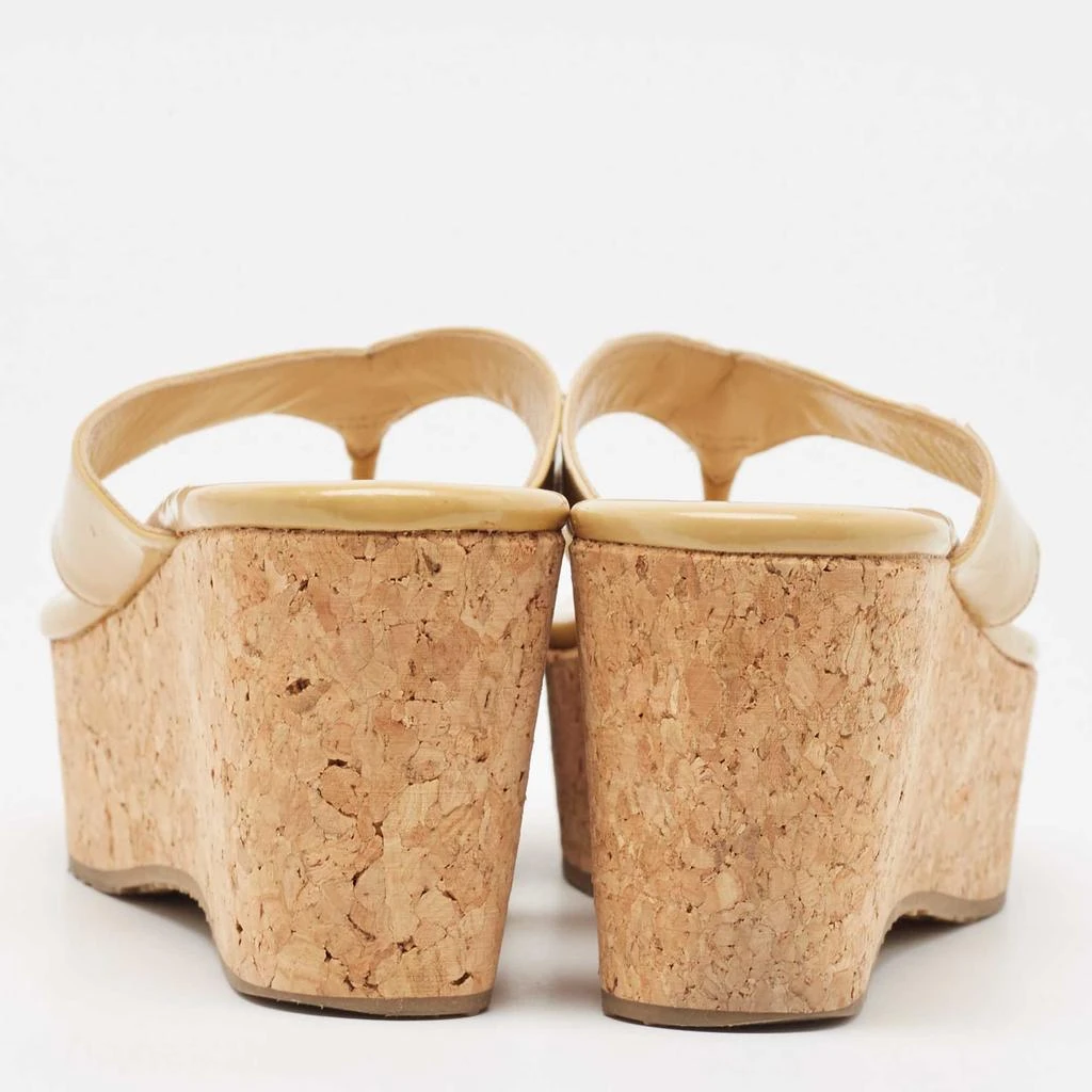 Jimmy Choo Jimmy Choo Beige Patent Prima Sandals Size 39 5
